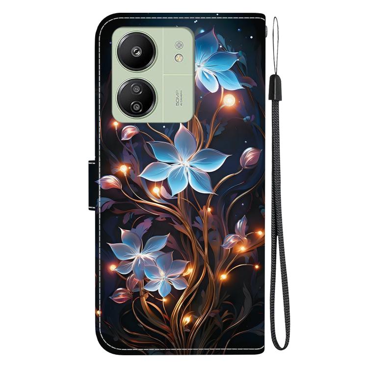 For Redmi 13C 4G / 5G / 13R 5G Crystal Texture Colored Drawing Leather Phone Case