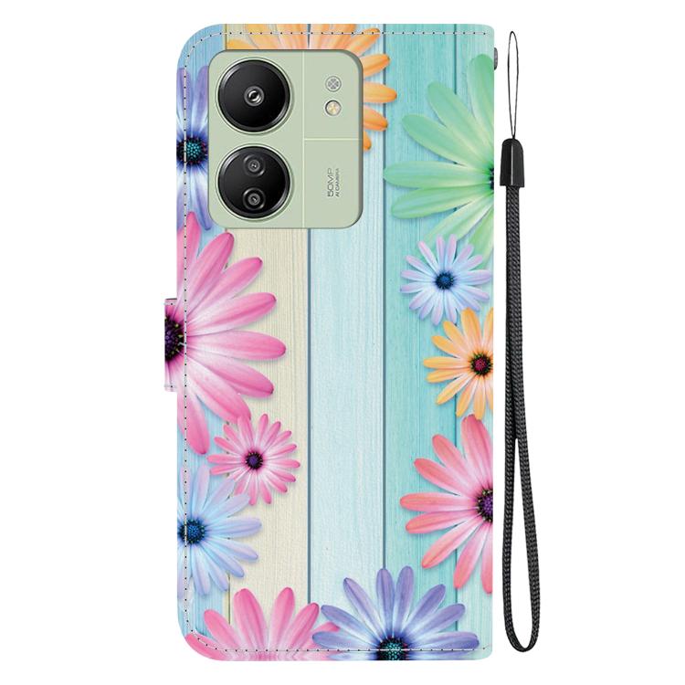 For Redmi 13C 4G / 5G / 13R 5G Crystal Texture Colored Drawing Leather Phone Case