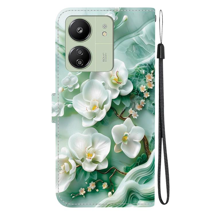 For Redmi 13C 4G / 5G / 13R 5G Crystal Texture Colored Drawing Leather Phone Case