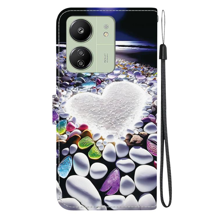 For Redmi 13C 4G / 5G / 13R 5G Crystal Texture Colored Drawing Leather Phone Case