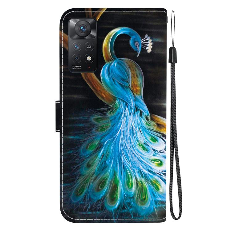 For Redmi Note 12 Pro 4G  Crystal Texture Colored Drawing Leather Phone Case