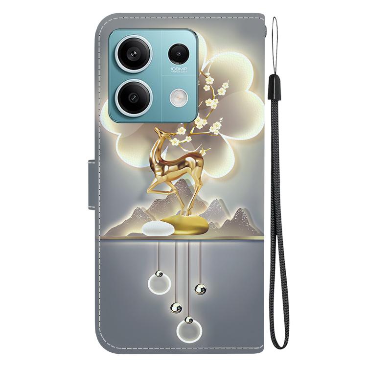 For Redmi Note 13 5G Crystal Texture Colored Drawing Leather Phone Case