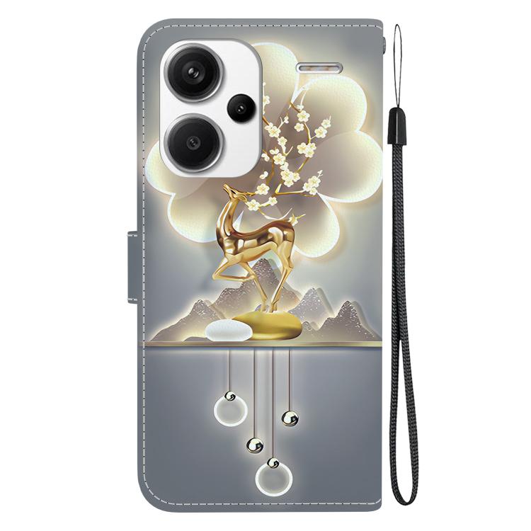 For Redmi Note 13 Pro+ 5G Crystal Texture Colored Drawing Leather Phone Case