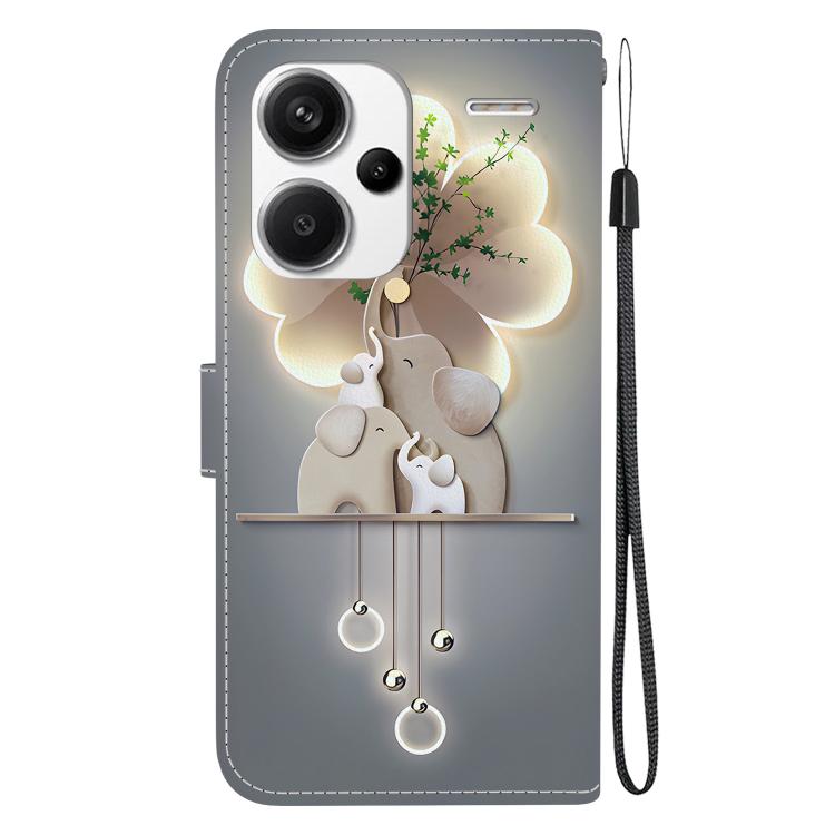 For Redmi Note 13 Pro+ 5G Crystal Texture Colored Drawing Leather Phone Case
