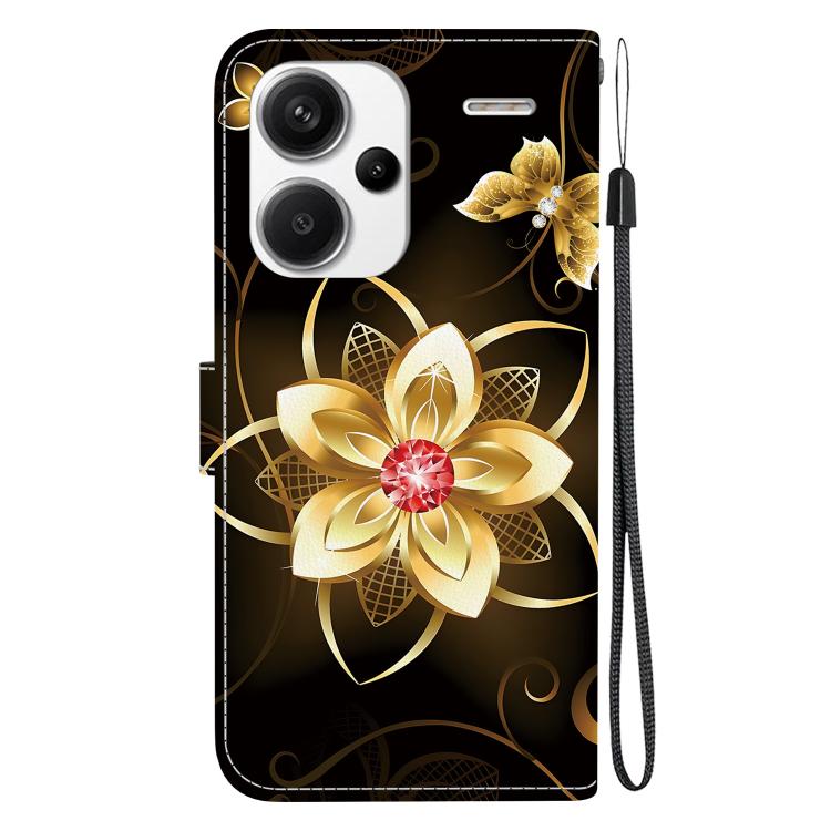 For Redmi Note 13 Pro+ 5G Crystal Texture Colored Drawing Leather Phone Case