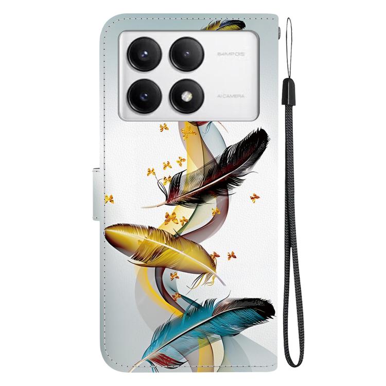 For Redmi K70 / K70 Pro Crystal Texture Colored Drawing Leather Phone Case