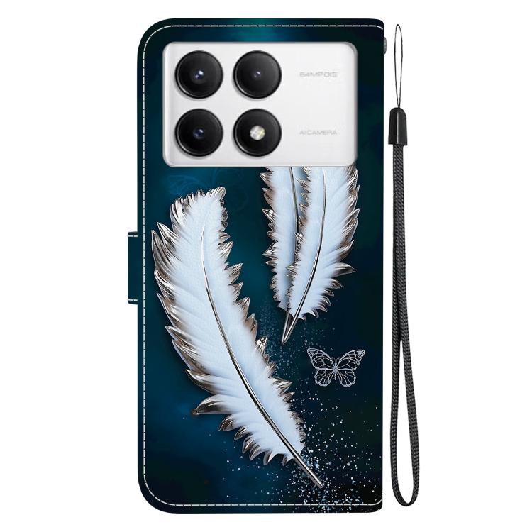 For Redmi K70 / K70 Pro Crystal Texture Colored Drawing Leather Phone Case