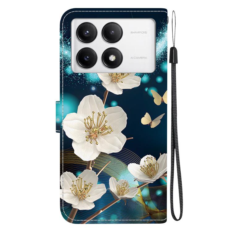 For Redmi K70 / K70 Pro Crystal Texture Colored Drawing Leather Phone Case