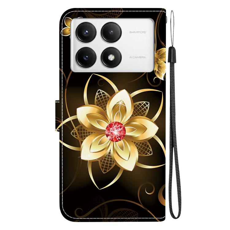 For Redmi K70 / K70 Pro Crystal Texture Colored Drawing Leather Phone Case