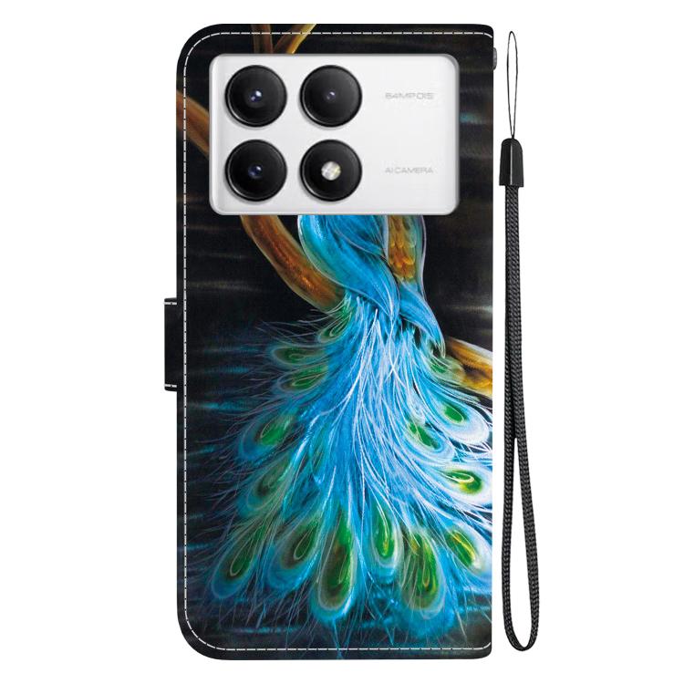 For Redmi K70 / K70 Pro Crystal Texture Colored Drawing Leather Phone Case