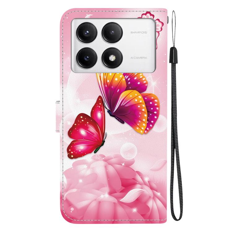 For Redmi K70 / K70 Pro Crystal Texture Colored Drawing Leather Phone Case