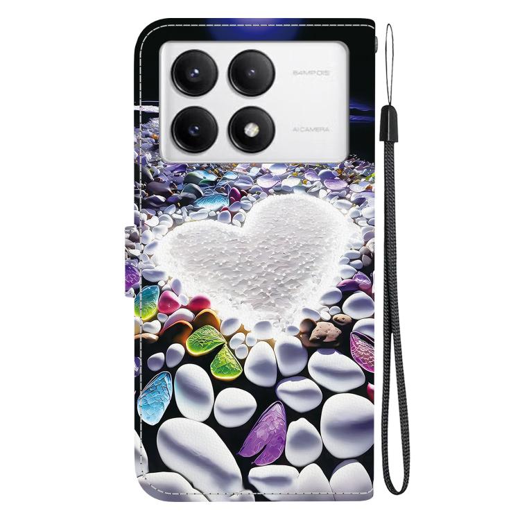 For Redmi K70 / K70 Pro Crystal Texture Colored Drawing Leather Phone Case