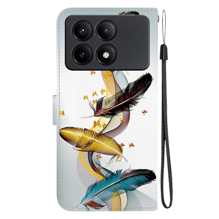 For Redmi K70E / Poco X6 Pro Crystal Texture Colored Drawing Leather Phone Case
