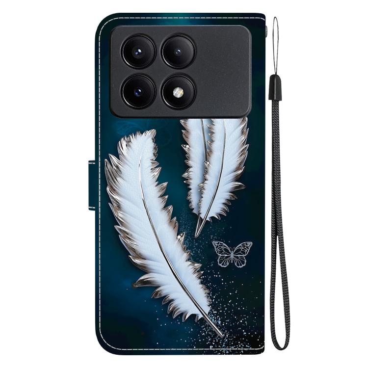 For Redmi K70E / Poco X6 Pro Crystal Texture Colored Drawing Leather Phone Case