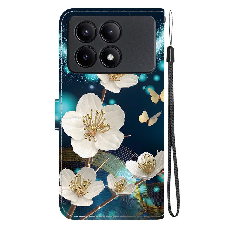 For Redmi K70E / Poco X6 Pro Crystal Texture Colored Drawing Leather Phone Case