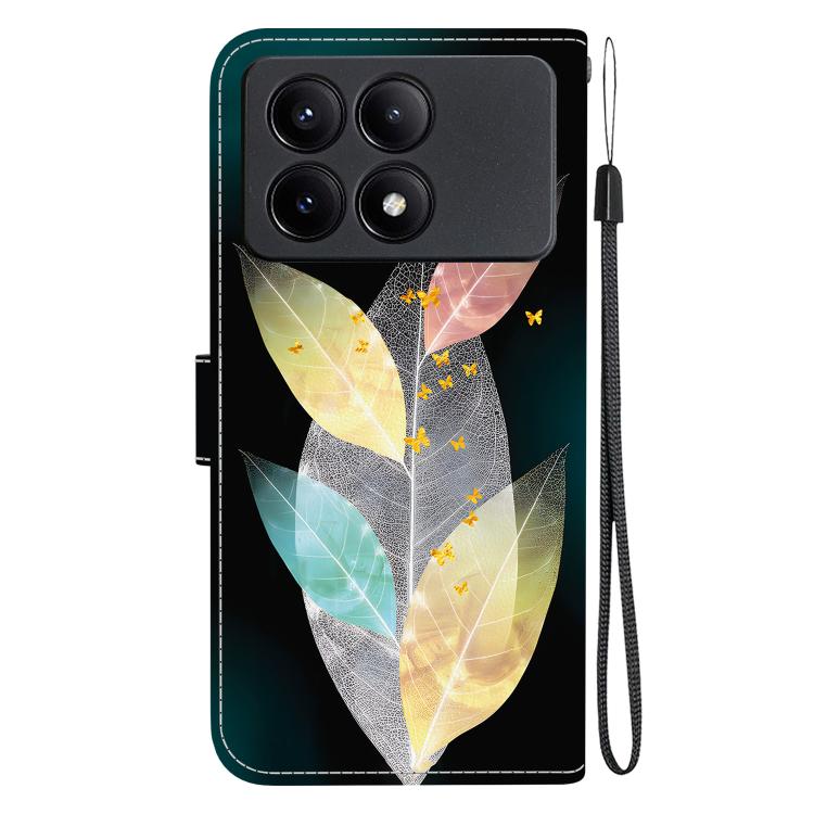 For Redmi K70E / Poco X6 Pro Crystal Texture Colored Drawing Leather Phone Case