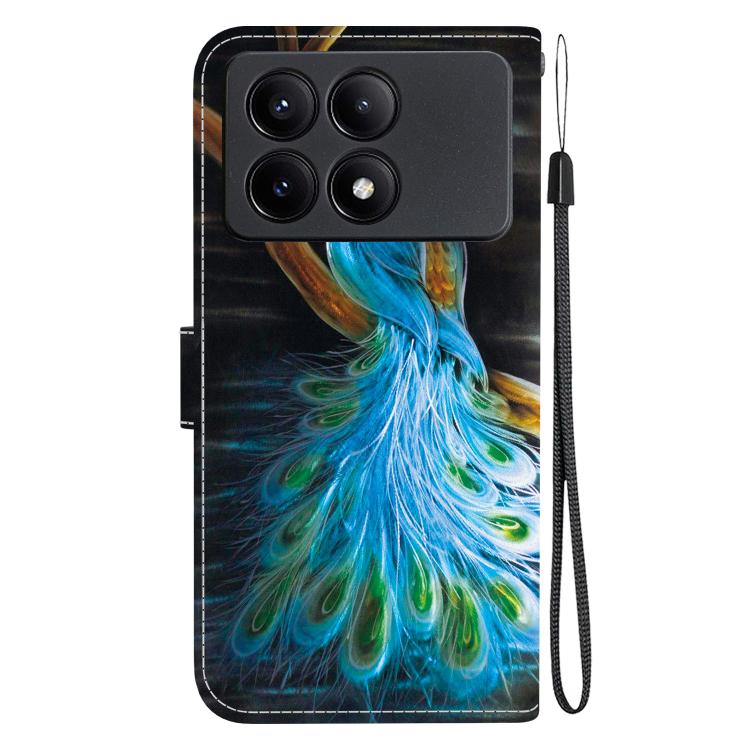 For Redmi K70E / Poco X6 Pro Crystal Texture Colored Drawing Leather Phone Case