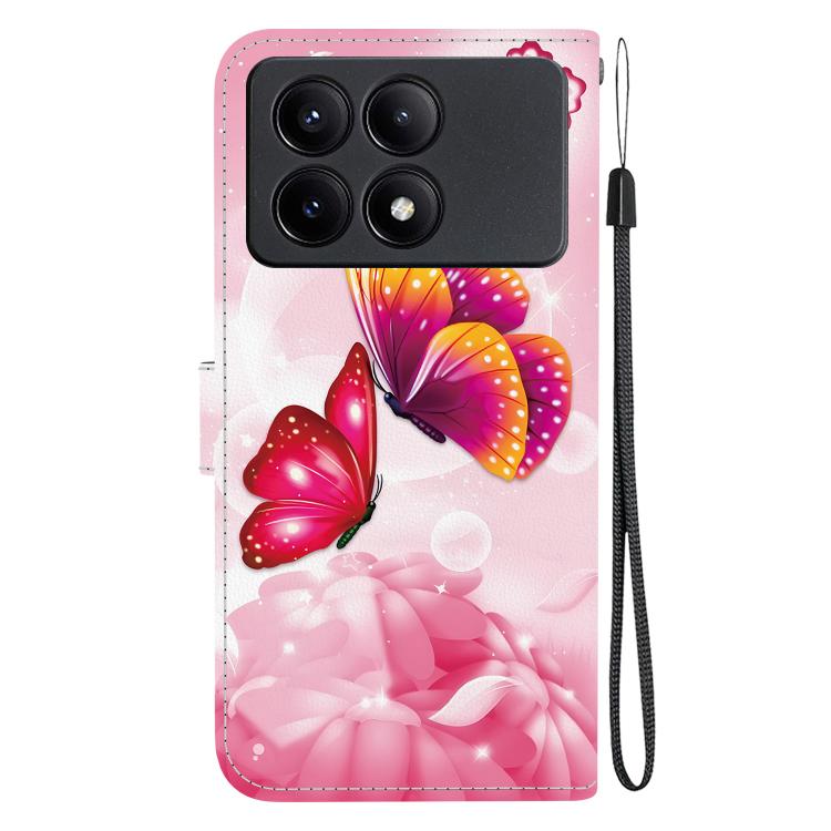 For Redmi K70E / Poco X6 Pro Crystal Texture Colored Drawing Leather Phone Case