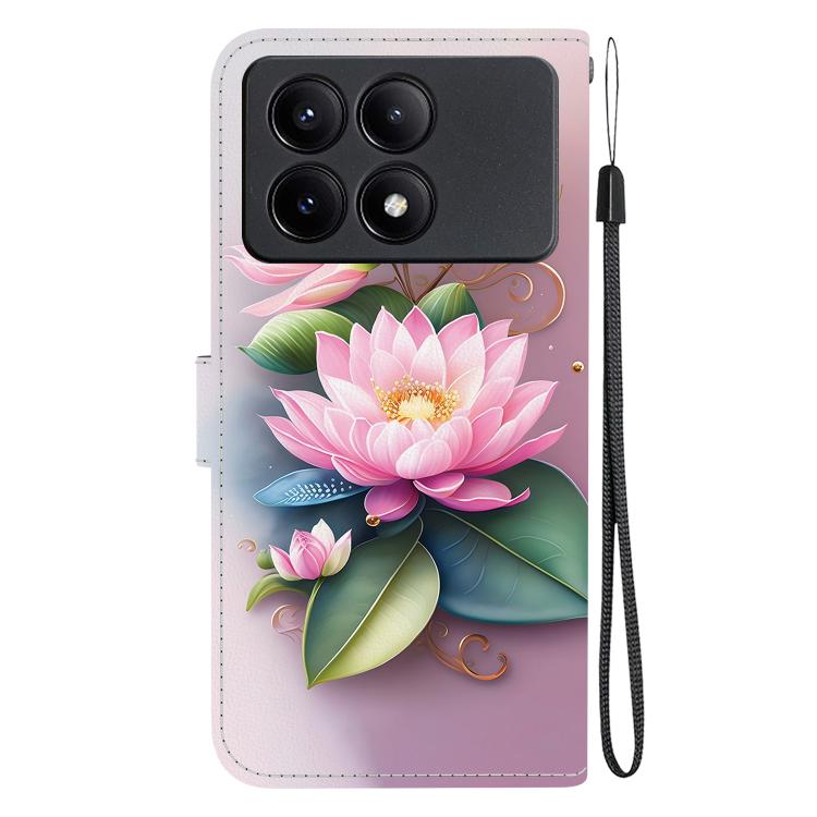 For Redmi K70E / Poco X6 Pro Crystal Texture Colored Drawing Leather Phone Case