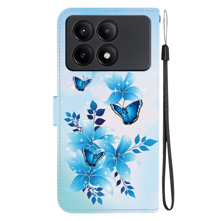 For Redmi K70E / Poco X6 Pro Crystal Texture Colored Drawing Leather Phone Case