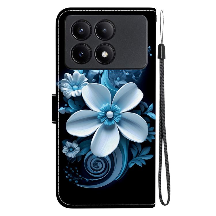 For Redmi K70E / Poco X6 Pro Crystal Texture Colored Drawing Leather Phone Case