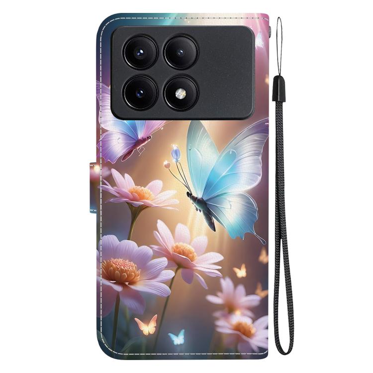 For Redmi K70E / Poco X6 Pro Crystal Texture Colored Drawing Leather Phone Case
