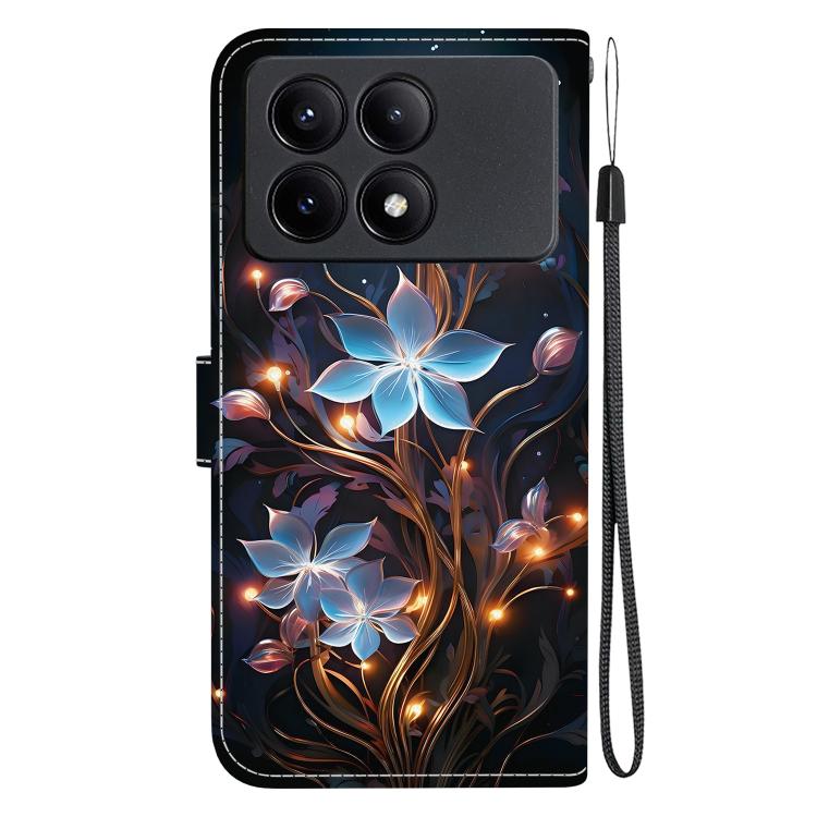For Redmi K70E / Poco X6 Pro Crystal Texture Colored Drawing Leather Phone Case