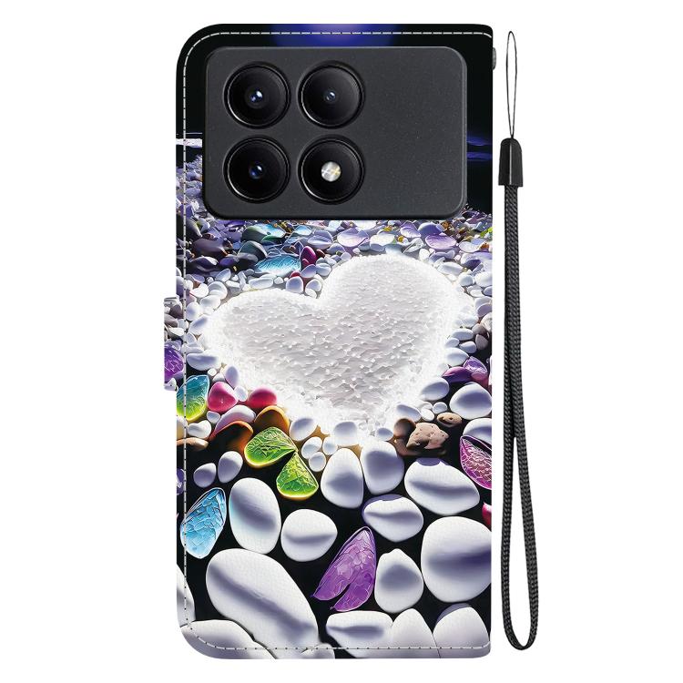 For Redmi K70E / Poco X6 Pro Crystal Texture Colored Drawing Leather Phone Case