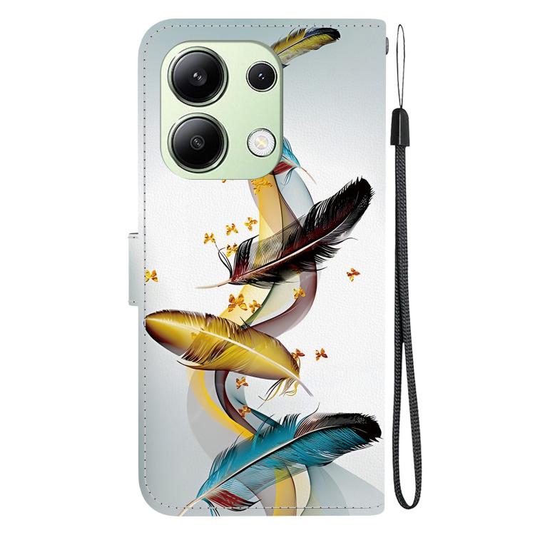 For Redmi Note 13 4G Global Crystal Texture Colored Drawing Leather Phone Case