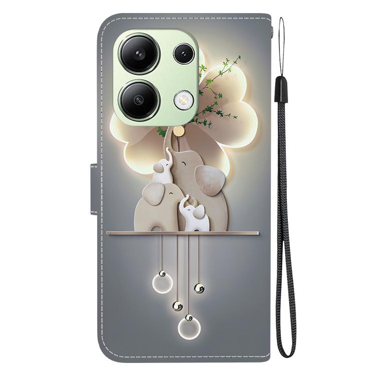 For Redmi Note 13 4G Global Crystal Texture Colored Drawing Leather Phone Case