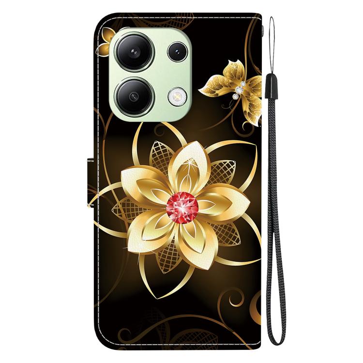 For Redmi Note 13 4G Global Crystal Texture Colored Drawing Leather Phone Case