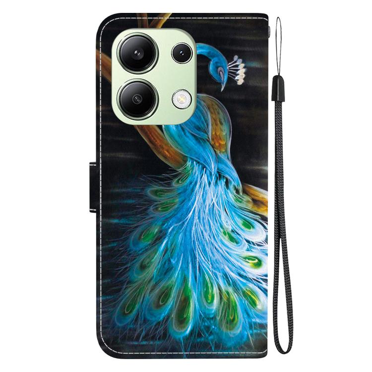 For Redmi Note 13 4G Global Crystal Texture Colored Drawing Leather Phone Case