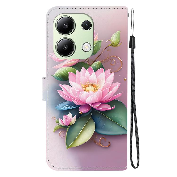 For Redmi Note 13 4G Global Crystal Texture Colored Drawing Leather Phone Case