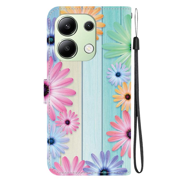 For Redmi Note 13 4G Global Crystal Texture Colored Drawing Leather Phone Case