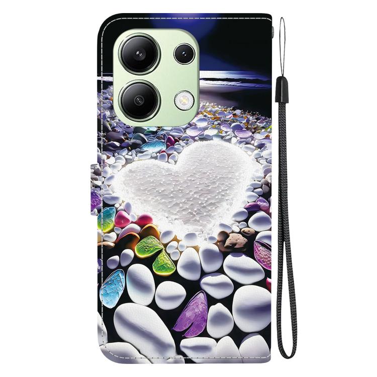 For Redmi Note 13 4G Global Crystal Texture Colored Drawing Leather Phone Case