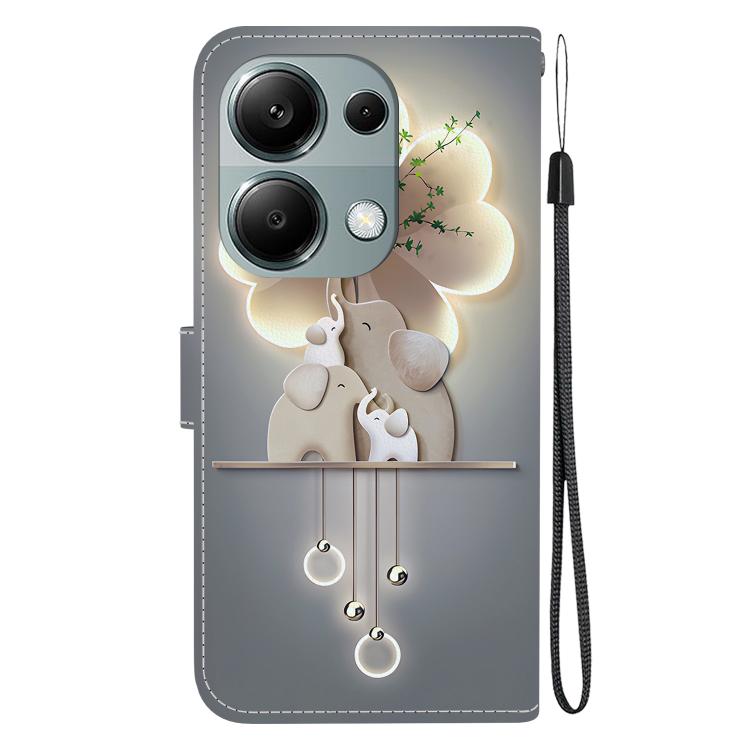 For Redmi Note 13 Pro 4G / Poco M6 Pro Crystal Texture Colored Drawing Leather Phone Case