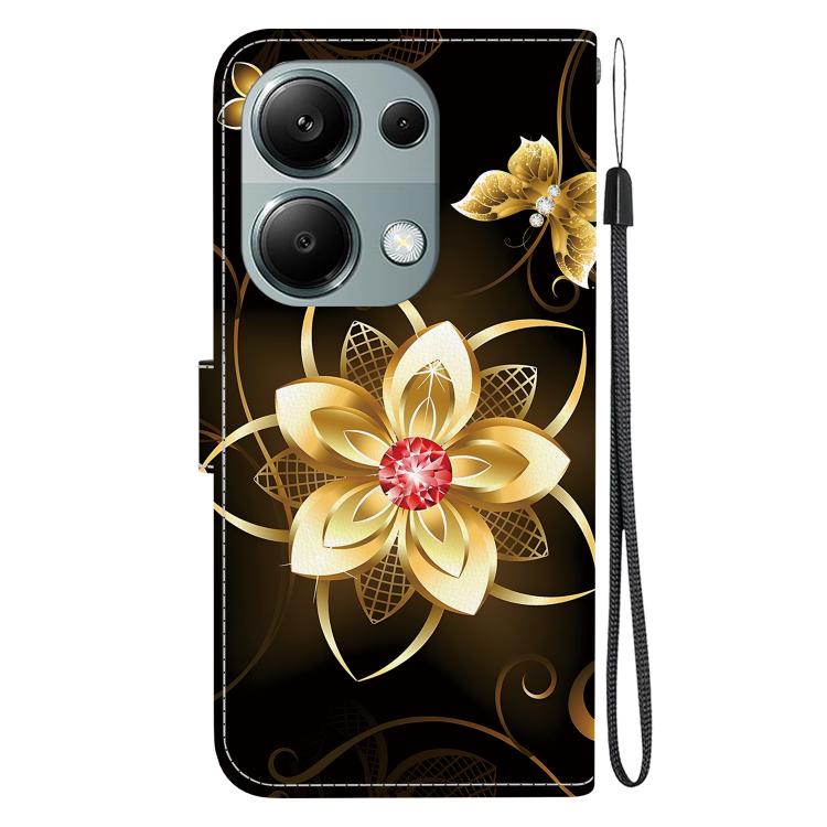 For Redmi Note 13 Pro 4G / Poco M6 Pro Crystal Texture Colored Drawing Leather Phone Case