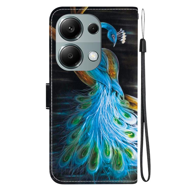 For Redmi Note 13 Pro 4G / Poco M6 Pro Crystal Texture Colored Drawing Leather Phone Case