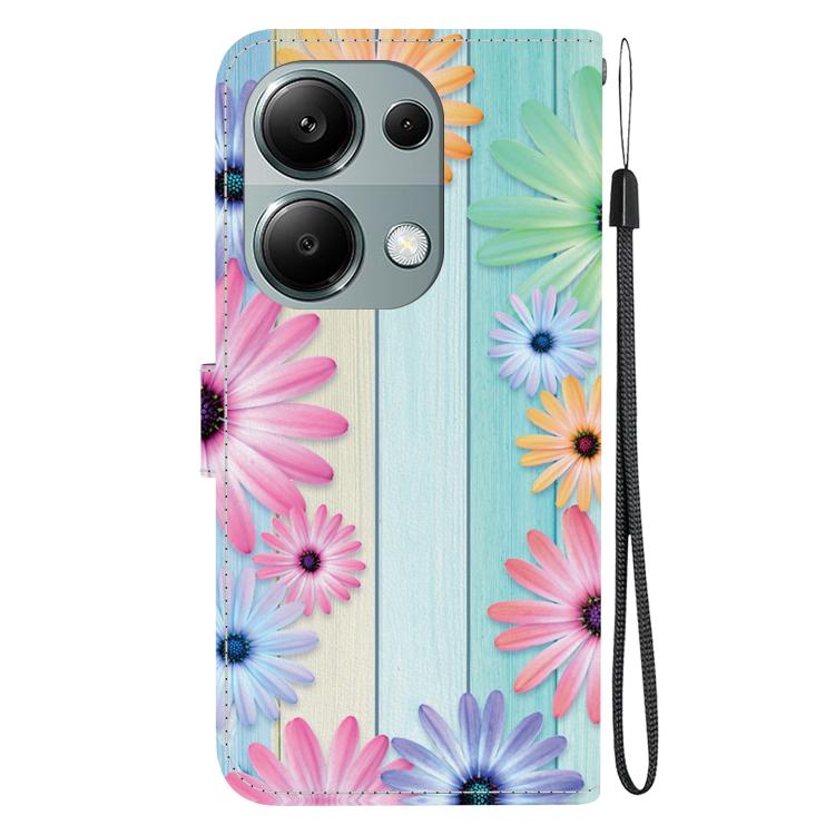 For Redmi Note 13 Pro 4G / Poco M6 Pro Crystal Texture Colored Drawing Leather Phone Case