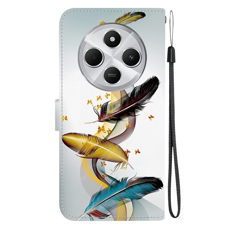 For Redmi 14C 4G Crystal Texture Colored Drawing Leather Phone Case