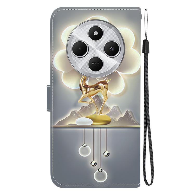 For Redmi 14C 4G Crystal Texture Colored Drawing Leather Phone Case