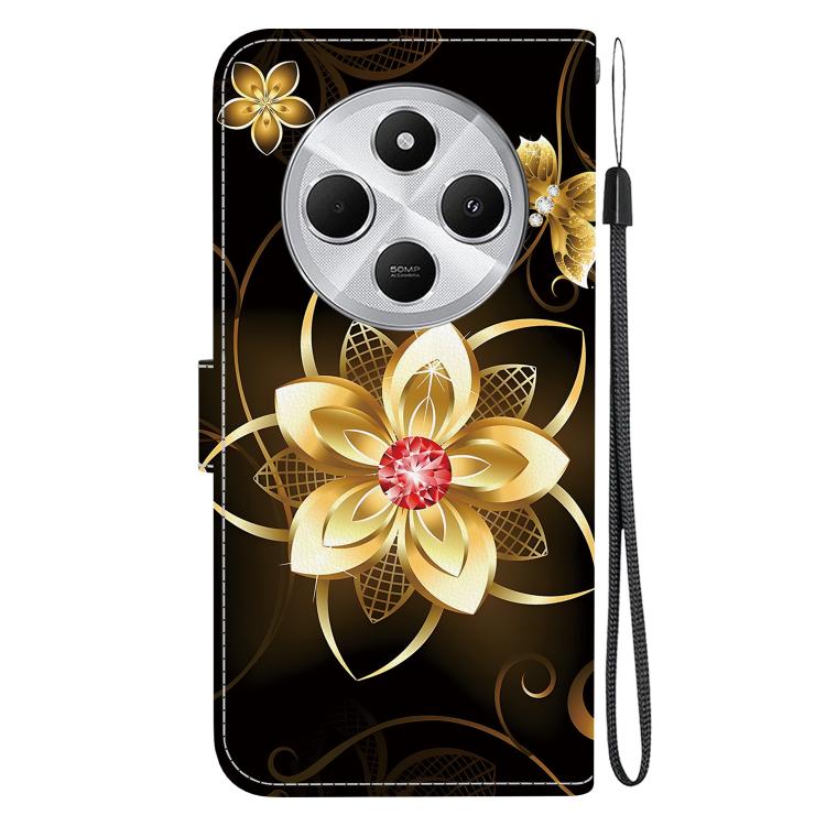 For Redmi 14C 4G Crystal Texture Colored Drawing Leather Phone Case