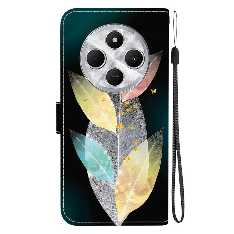 For Redmi 14C 4G Crystal Texture Colored Drawing Leather Phone Case
