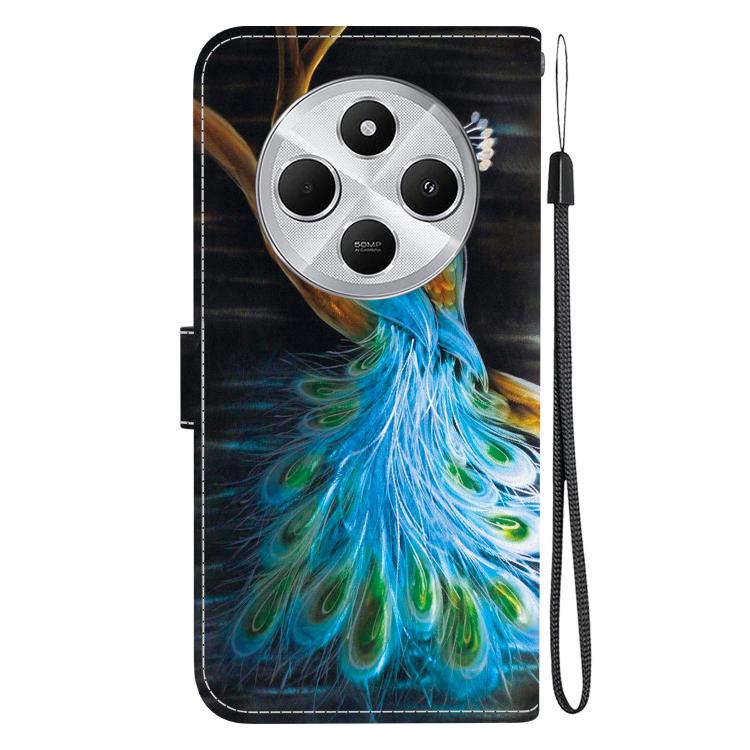 For Redmi 14C 4G Crystal Texture Colored Drawing Leather Phone Case