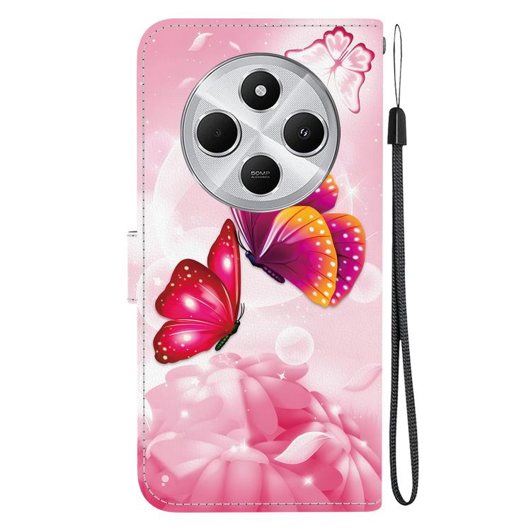 For Redmi 14C 4G Crystal Texture Colored Drawing Leather Phone Case
