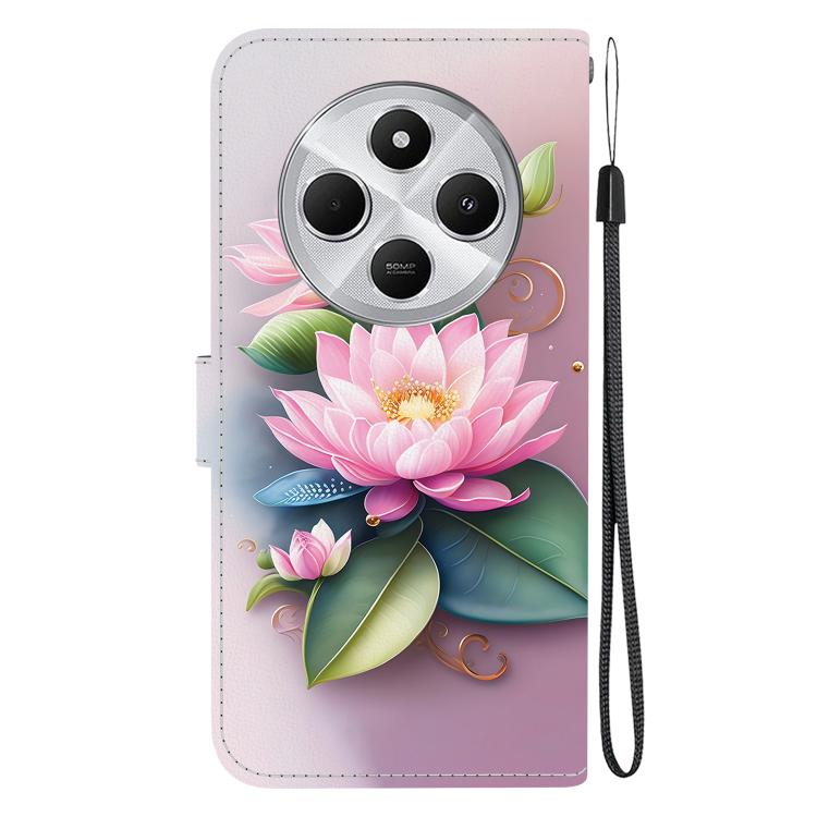 For Redmi 14C 4G Crystal Texture Colored Drawing Leather Phone Case