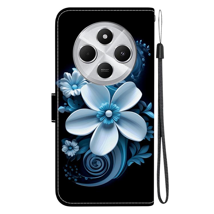 For Redmi 14C 4G Crystal Texture Colored Drawing Leather Phone Case
