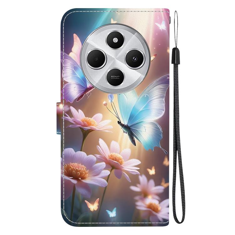 For Redmi 14C 4G Crystal Texture Colored Drawing Leather Phone Case