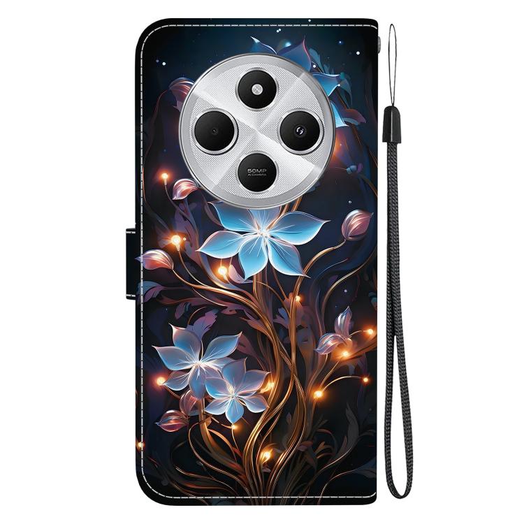 For Redmi 14C 4G Crystal Texture Colored Drawing Leather Phone Case