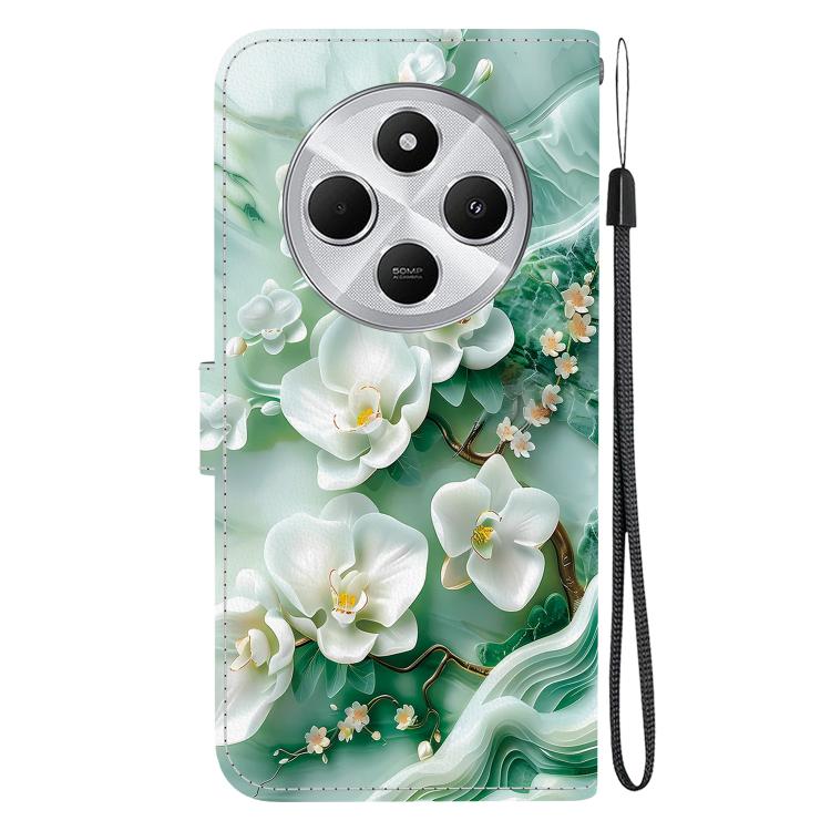 For Redmi 14C 4G Crystal Texture Colored Drawing Leather Phone Case